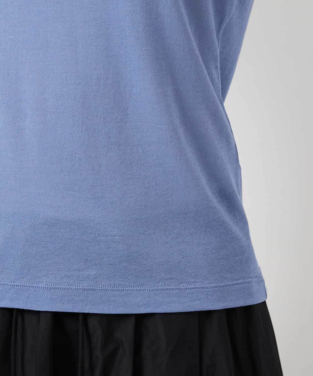 FMKGD11120 MICHEL KLEIN(ミッシェルクラン) シアークルーネック プルオーバー ブルー