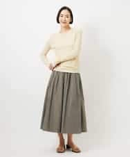 FMKGD12130 MICHEL KLEIN(ミッシェルクラン) シアークルーネック ロングスリーブ プルオーバー ブラック