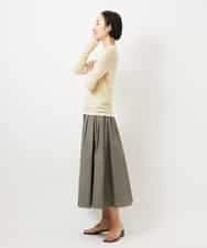 FMKGD12130 MICHEL KLEIN(ミッシェルクラン) シアークルーネック ロングスリーブ プルオーバー ブラック