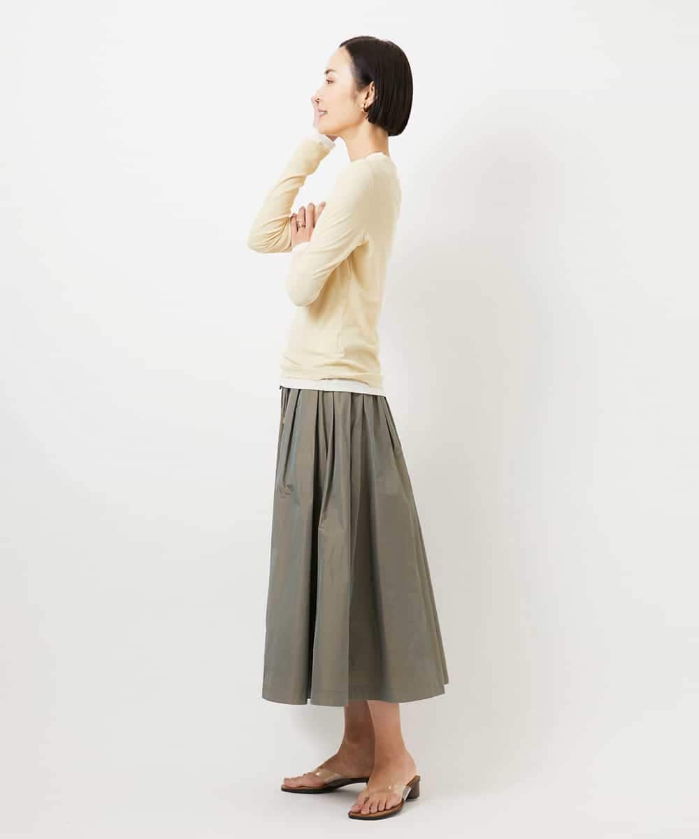 FMKGD12130 MICHEL KLEIN(ミッシェルクラン) シアークルーネック ロングスリーブ プルオーバー ブラック