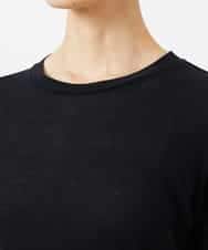 FMKGD12130 MICHEL KLEIN(ミッシェルクラン) シアークルーネック ロングスリーブ プルオーバー ブラック