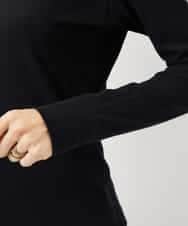 FMKGD12130 MICHEL KLEIN(ミッシェルクラン) シアークルーネック ロングスリーブ プルオーバー ブラック