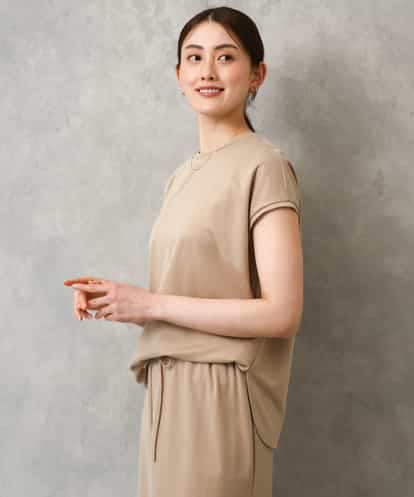 FMKGD15200 MICHEL KLEIN [セットアップ対応]ヴィンテージサテンカットソー