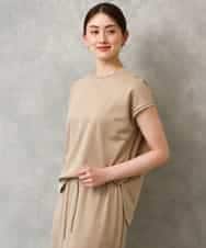 FMKGD15200 MICHEL KLEIN(ミッシェルクラン) [セットアップ対応]ヴィンテージサテンTブラウス ベージュ