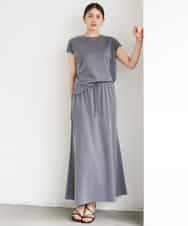 FMKGD15200 MICHEL KLEIN(ミッシェルクラン) [セットアップ対応]ヴィンテージサテンTブラウス ベージュ