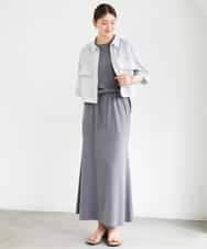 FMKGD15200 MICHEL KLEIN(ミッシェルクラン) [セットアップ対応]ヴィンテージサテンTブラウス ベージュ