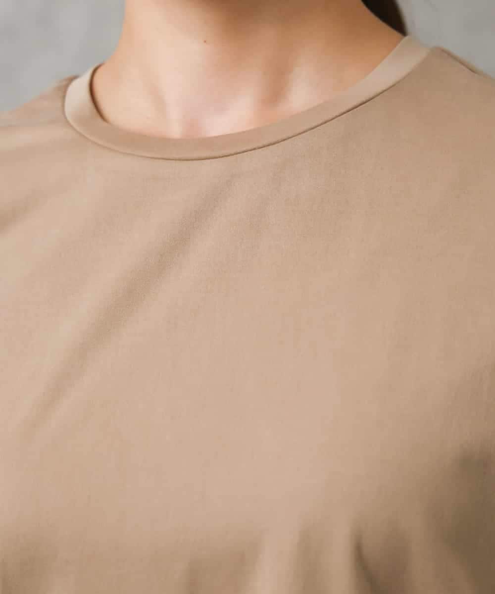 FMKGD15200 MICHEL KLEIN(ミッシェルクラン) [セットアップ対応]ヴィンテージサテンTブラウス ベージュ