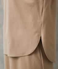 FMKGD15200 MICHEL KLEIN(ミッシェルクラン) [セットアップ対応]ヴィンテージサテンTブラウス ベージュ