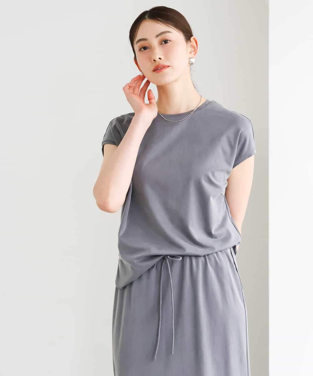 FMKGD15200 MICHEL KLEIN [セットアップ対応]ヴィンテージサテンTブラウス