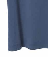 FMKGD16160 MICHEL KLEIN(ミッシェルクラン) [アンサンブル対応]リングドットヘンリーネックTシャツ ブルー