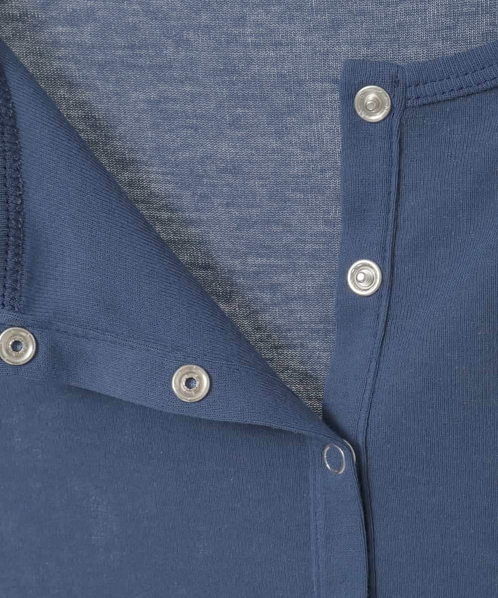 FMKGD16160 MICHEL KLEIN(ミッシェルクラン) [アンサンブル対応]リングドットヘンリーネックTシャツ ブルー