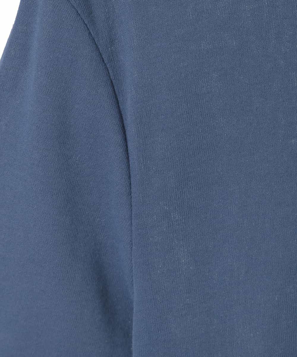 FMKGD16160 MICHEL KLEIN(ミッシェルクラン) [アンサンブル対応]リングドットヘンリーネックTシャツ ブルー