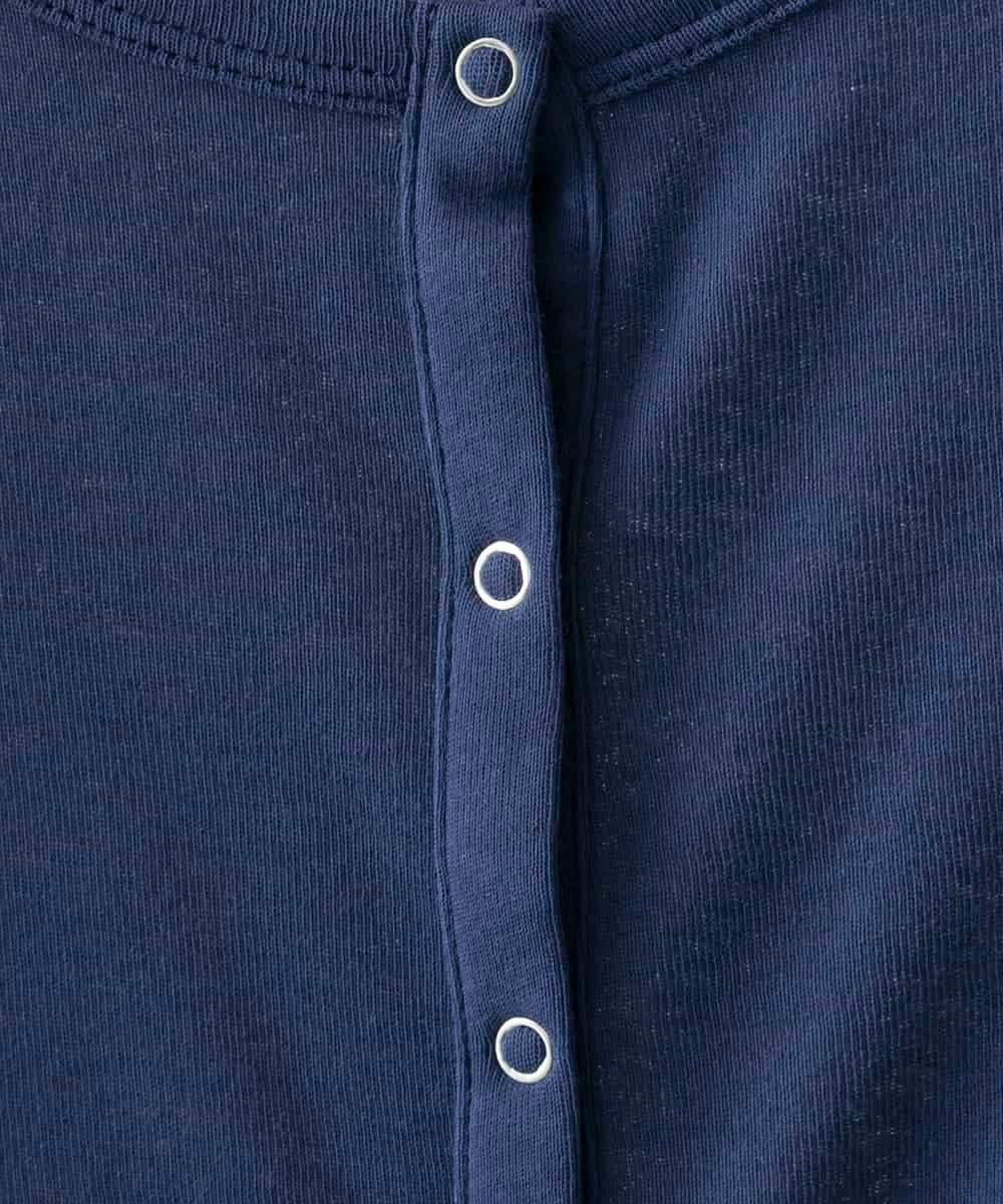 FMKGD16160 MICHEL KLEIN(ミッシェルクラン) [アンサンブル対応]リングドットヘンリーネックTシャツ ブルー