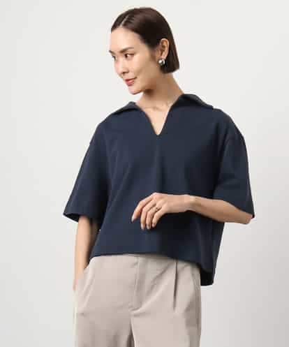 FMKGD18160 MICHEL KLEIN 裏毛スキッパーカットソー