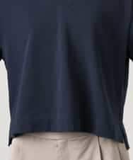 FMKGD18160 MICHEL KLEIN(ミッシェルクラン) 裏毛スキッパーカットソー ネイビー