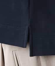 FMKGD18160 MICHEL KLEIN(ミッシェルクラン) 裏毛スキッパーカットソー ネイビー