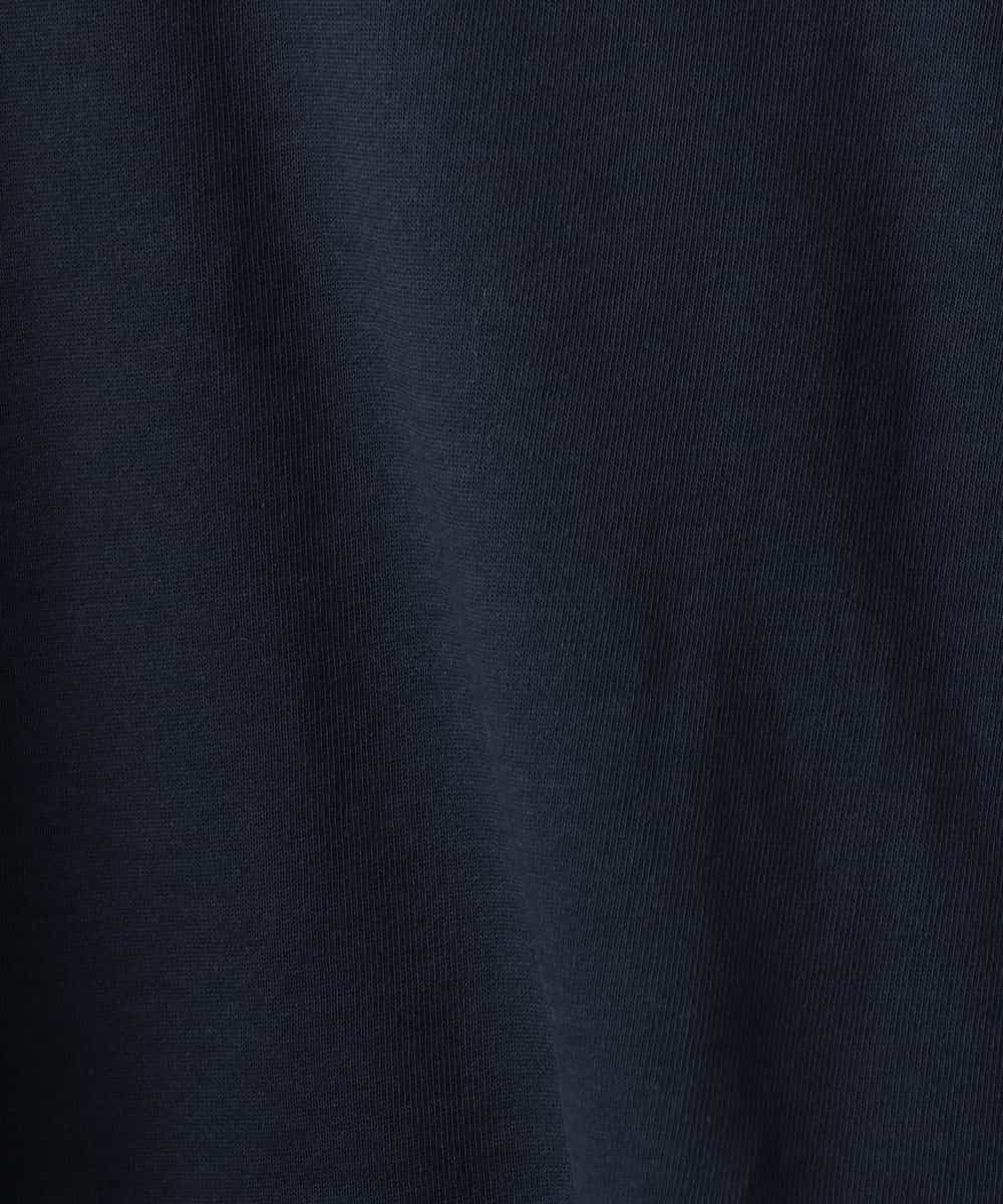 FMKGD18160 MICHEL KLEIN(ミッシェルクラン) 裏毛スキッパーカットソー ネイビー