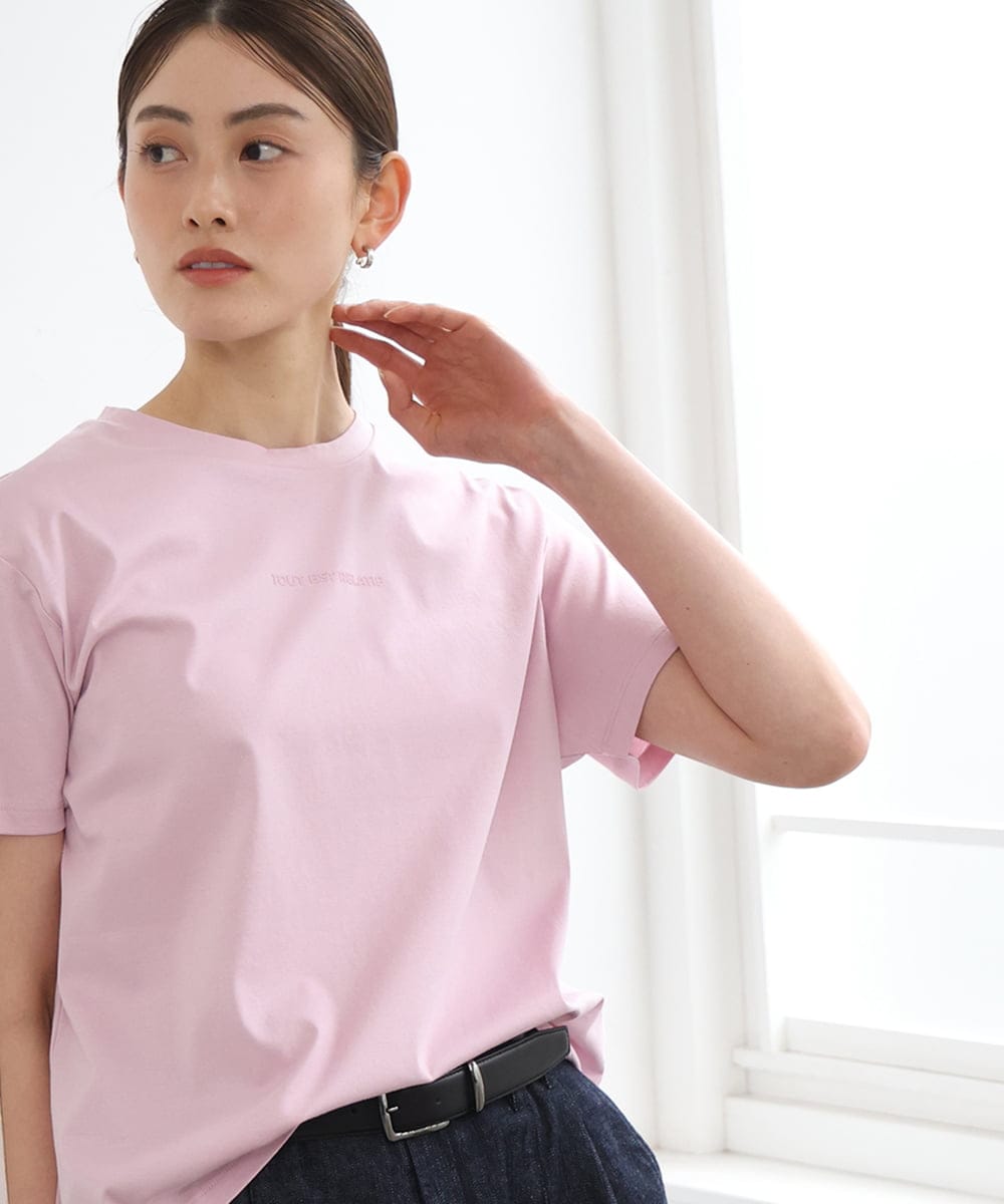 FMKGD19120 MICHEL KLEIN(ミッシェルクラン) ミニマルロゴTシャツ ピンク