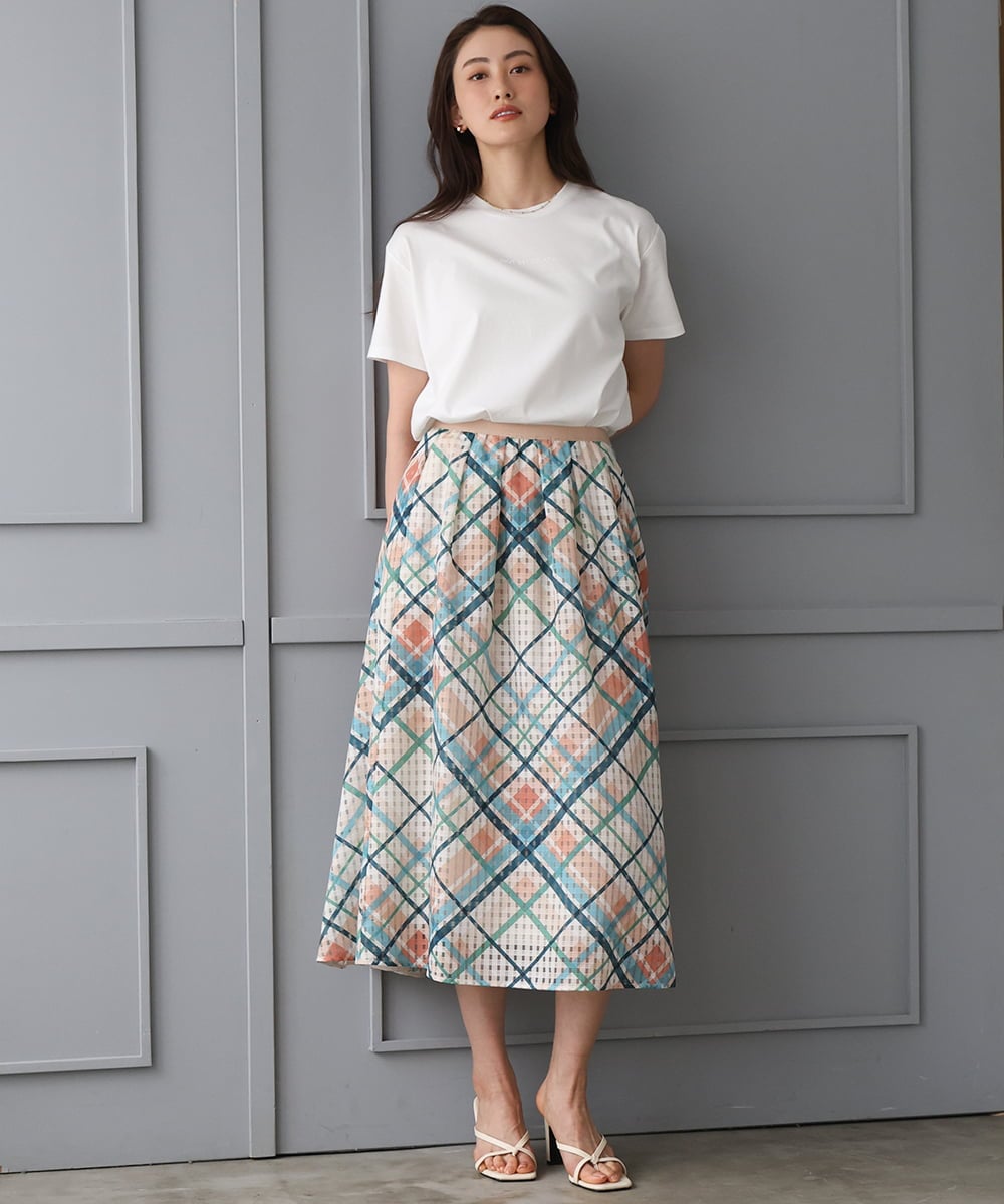 FMKGD19120 MICHEL KLEIN(ミッシェルクラン) ミニマルロゴTシャツ ネイビー