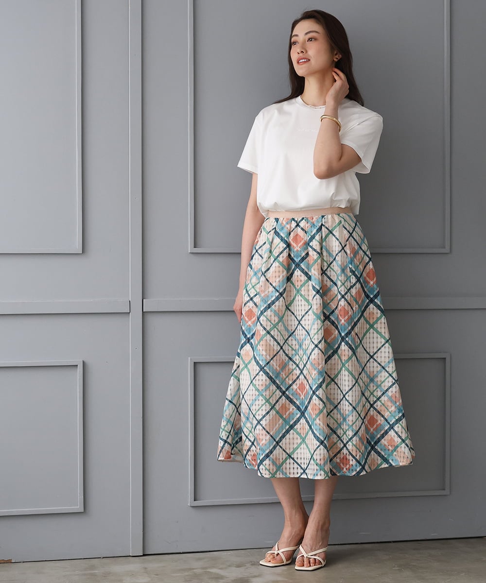 FMKGD19120 MICHEL KLEIN(ミッシェルクラン) ミニマルロゴTシャツ ネイビー