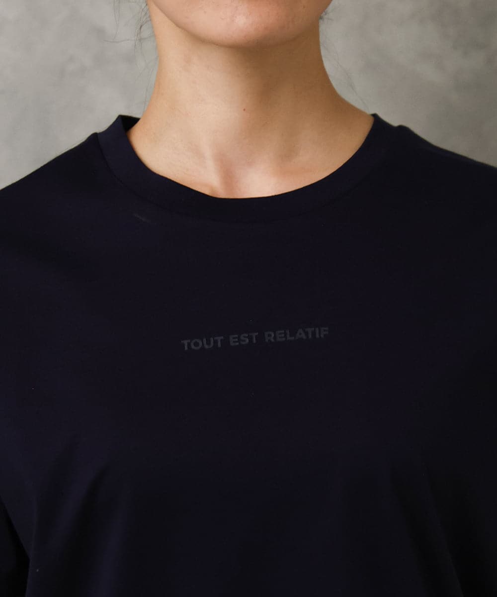 FMKGD19120 MICHEL KLEIN(ミッシェルクラン) ミニマルロゴTシャツ ネイビー