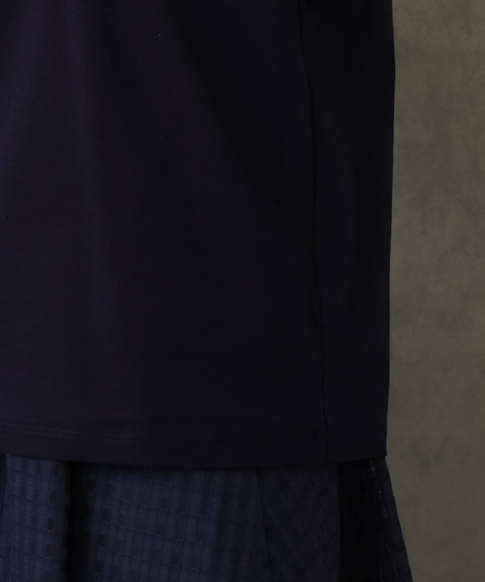 FMKGD19120 MICHEL KLEIN(ミッシェルクラン) ミニマルロゴTシャツ ネイビー