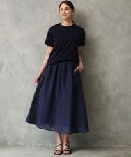 FMKGD19120 MICHEL KLEIN(ミッシェルクラン) ミニマルロゴTシャツ ネイビー