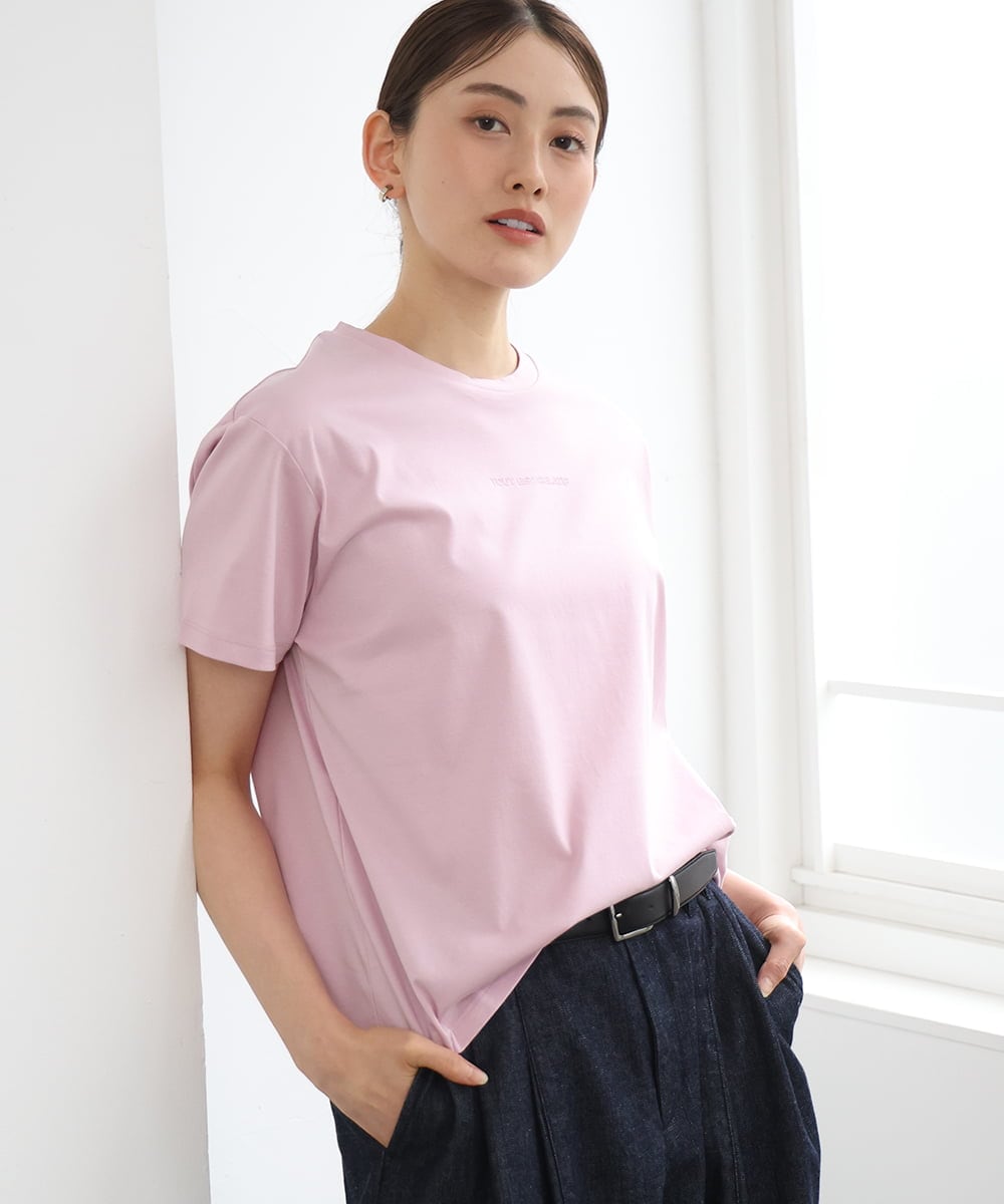 FMKGD19120 MICHEL KLEIN(ミッシェルクラン) ミニマルロゴTシャツ ネイビー