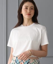 FMKGD19120 MICHEL KLEIN(ミッシェルクラン) ミニマルロゴTシャツ ホワイト