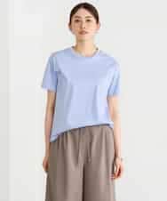 FMKGD19120 MICHEL KLEIN(ミッシェルクラン) ミニマルロゴTシャツ ライトブルー