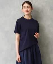 FMKGD19120 MICHEL KLEIN(ミッシェルクラン) ミニマルロゴTシャツ ネイビー