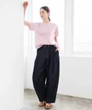 FMKGD19120 MICHEL KLEIN(ミッシェルクラン) ミニマルロゴTシャツ ネイビー
