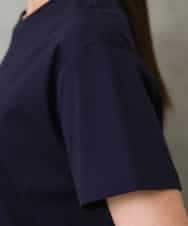 FMKGD19120 MICHEL KLEIN(ミッシェルクラン) ミニマルロゴTシャツ ネイビー