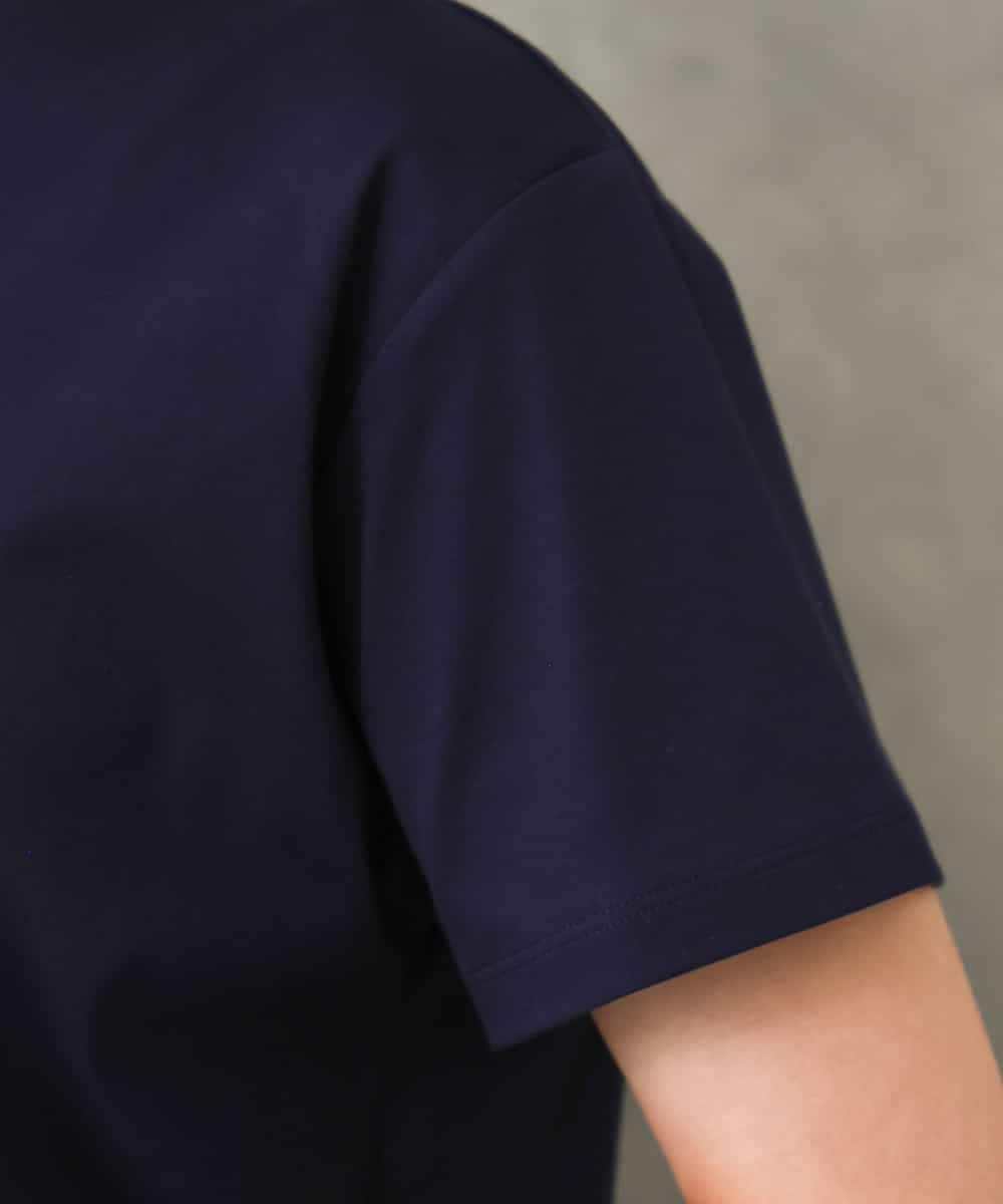 FMKGD19120 MICHEL KLEIN(ミッシェルクラン) ミニマルロゴTシャツ ネイビー