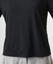 FMKGD20150 MICHEL KLEIN(ミッシェルクラン) [遮熱効果素材]ステッチレス五分袖プルオーバー ブラック