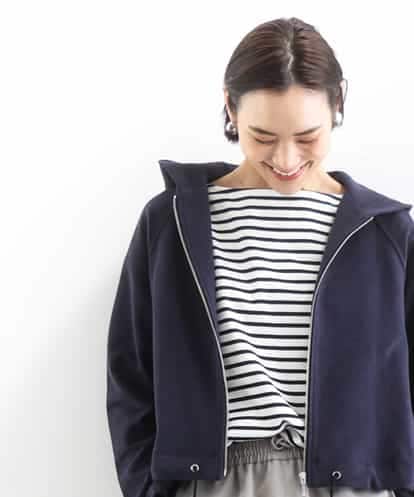 FMKGE04160 MICHEL KLEIN タックデザイン バスクボーダーTシャツ