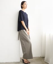 FMKGE08130 MICHEL KLEIN(ミッシェルクラン) 袖口アクセントプルオーバー ライトブルー