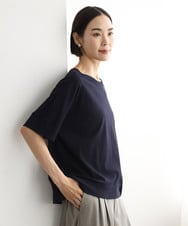 FMKGE08130 MICHEL KLEIN(ミッシェルクラン) 袖口アクセントプルオーバー ネイビー