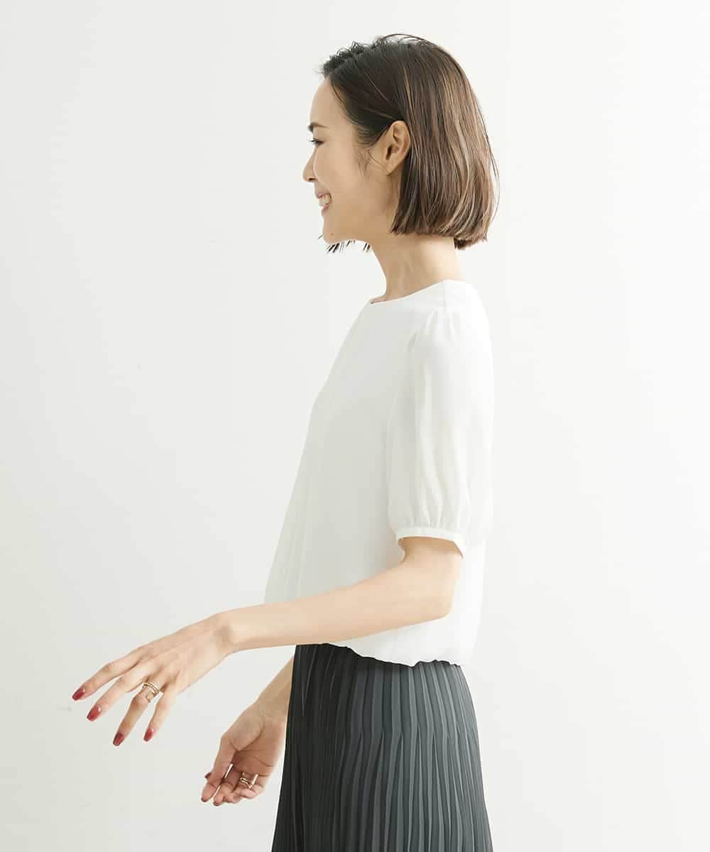 シフォンジャージ―ブラウス（半袖）
