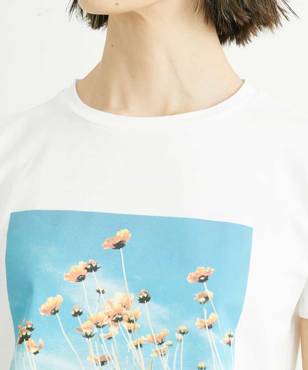 ヴィンテージフラワーフォトTシャツ(カットソー・Tシャツ) | MICHEL 