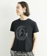 FMKGS22120 MICHEL KLEIN(ミッシェルクラン) モノトーンサークルロゴTシャツ ブラック(94)