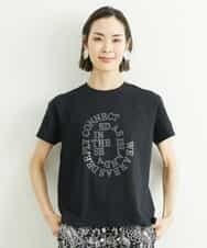 FMKGS22120 MICHEL KLEIN(ミッシェルクラン) モノトーンサークルロゴTシャツ ブラック(94)