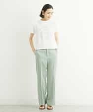 FMKGS22120 MICHEL KLEIN(ミッシェルクラン) モノトーンサークルロゴTシャツ ブラック(94)