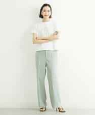 FMKGS22120 MICHEL KLEIN(ミッシェルクラン) モノトーンサークルロゴTシャツ ブラック(94)