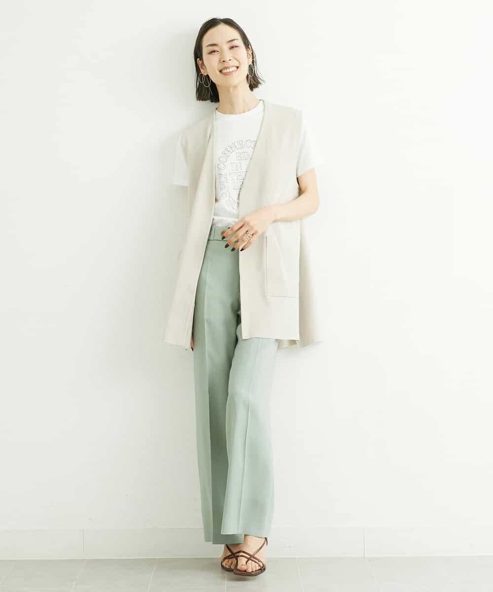 FMKGS22120 MICHEL KLEIN(ミッシェルクラン) モノトーンサークルロゴTシャツ ブラック(94)