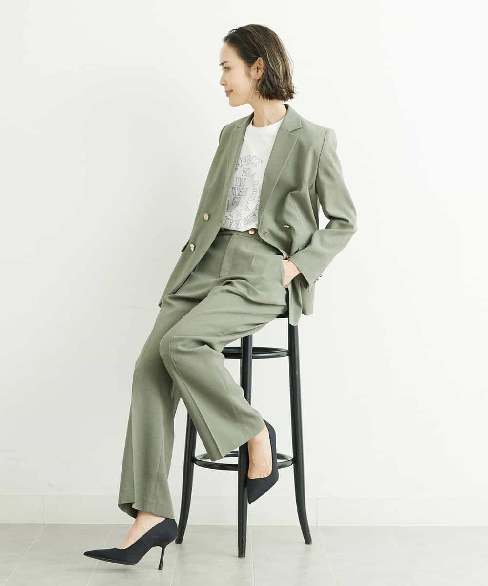 FMKGS22120 MICHEL KLEIN(ミッシェルクラン) モノトーンサークルロゴTシャツ ブラック(94)