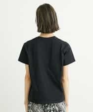 FMKGS22120 MICHEL KLEIN(ミッシェルクラン) モノトーンサークルロゴTシャツ ブラック(94)