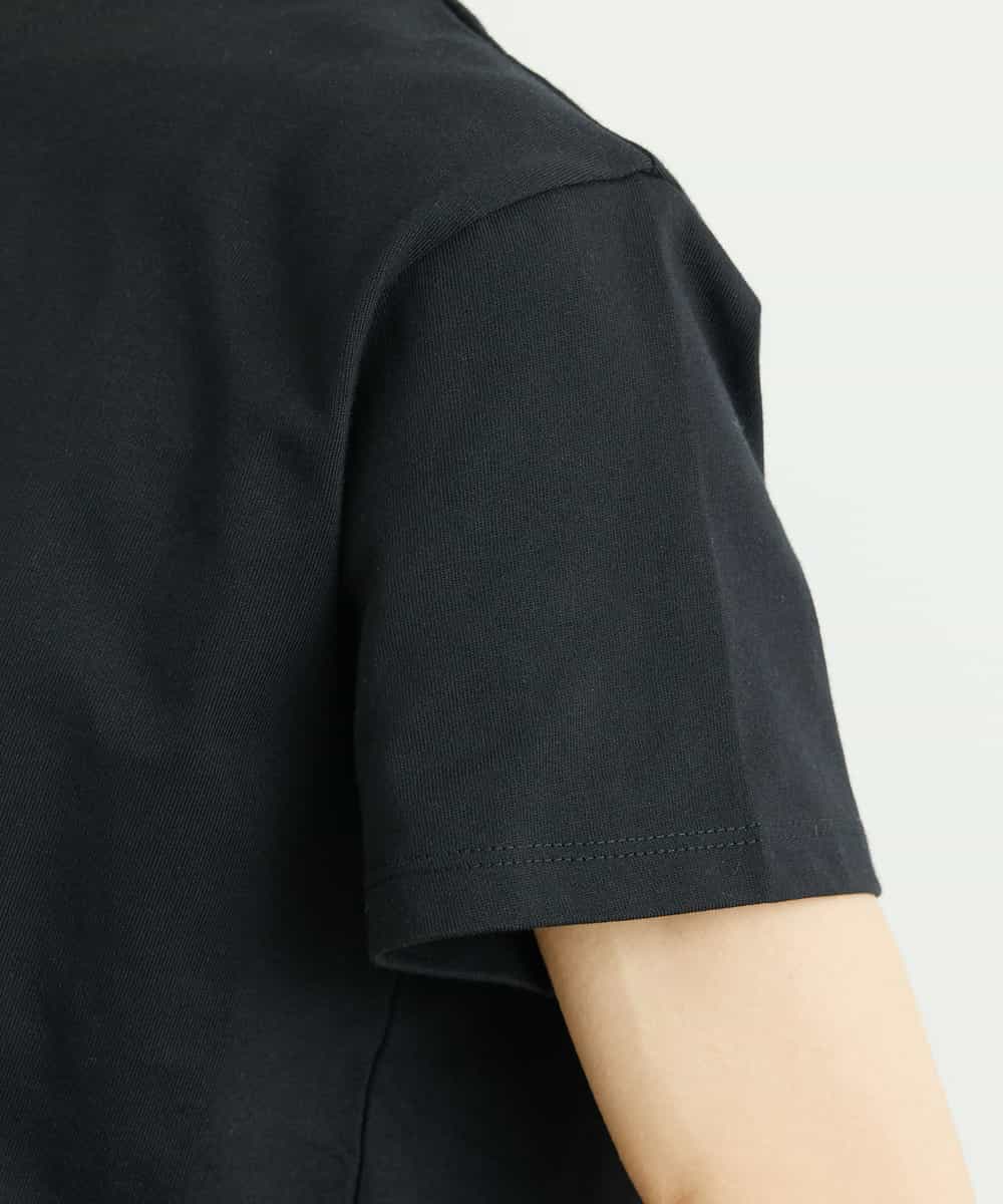 FMKGS22120 MICHEL KLEIN(ミッシェルクラン) モノトーンサークルロゴTシャツ ブラック(94)