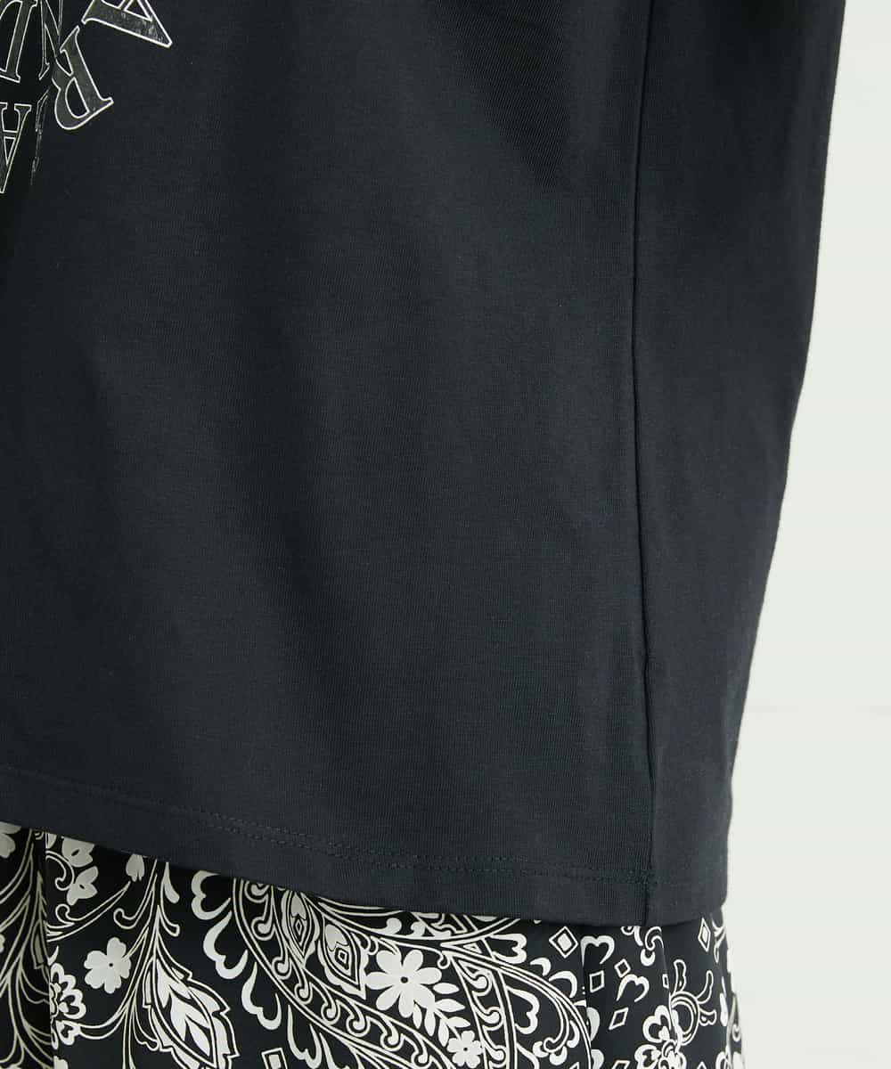FMKGS22120 MICHEL KLEIN(ミッシェルクラン) モノトーンサークルロゴTシャツ ブラック(94)