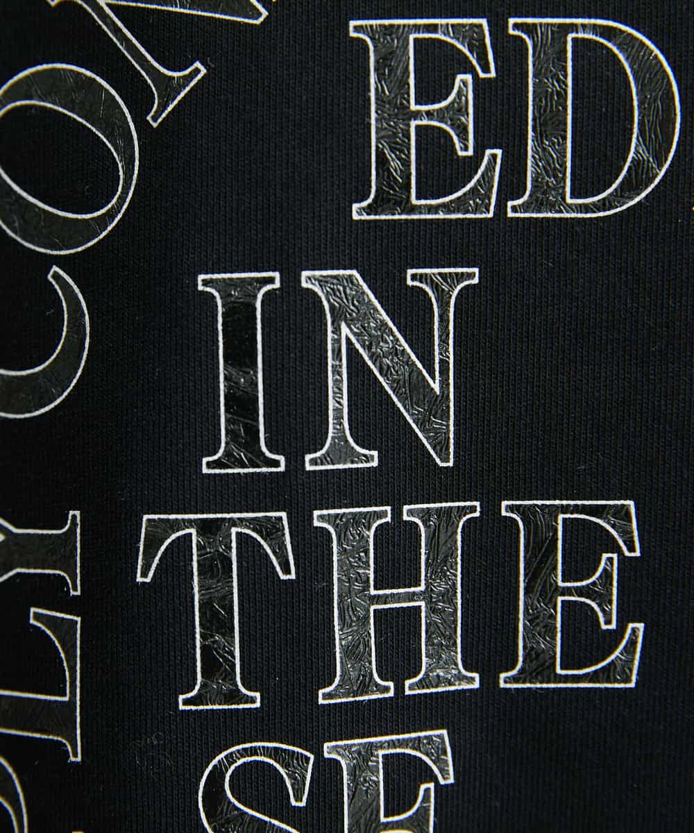 FMKGS22120 MICHEL KLEIN(ミッシェルクラン) モノトーンサークルロゴTシャツ ブラック(94)